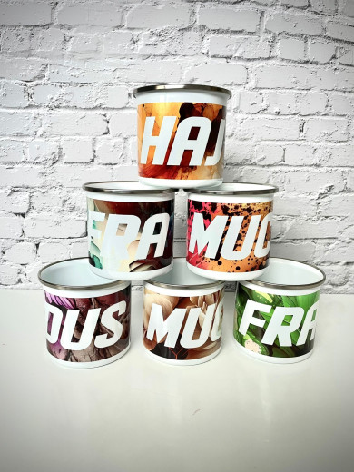 Personalized enamel cup