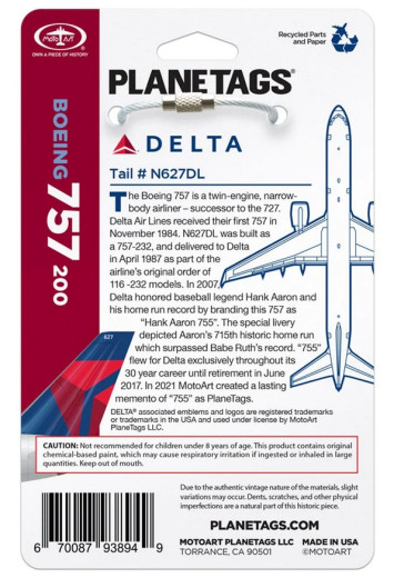 DELTA® Boeing 757-200 Tail N627DL